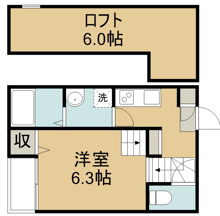 ハーモニーテラス若林Ⅱ 間取り図