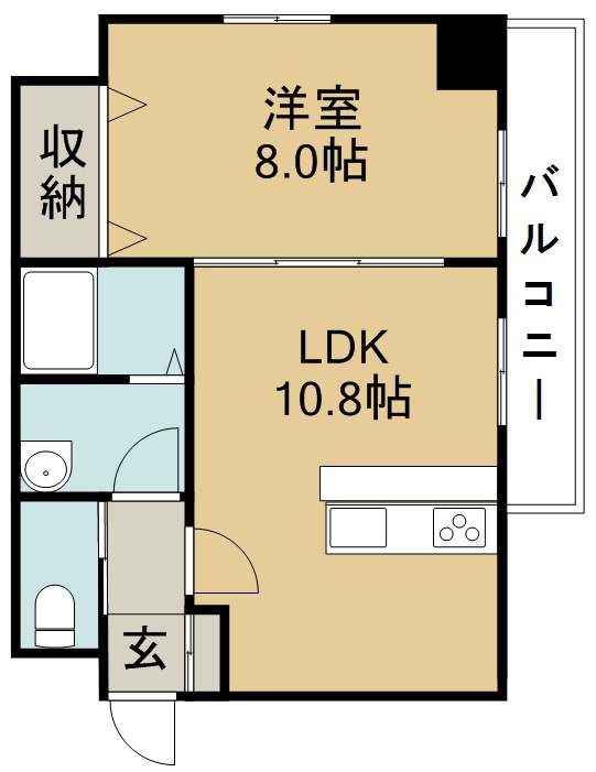 グラバード 303号室 間取り