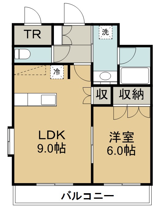 コージーコート新田 201号室 間取り