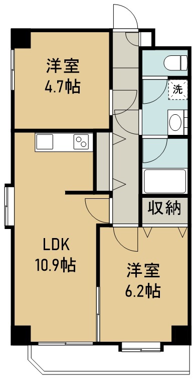 ベルメゾン新田東 501号室 間取り