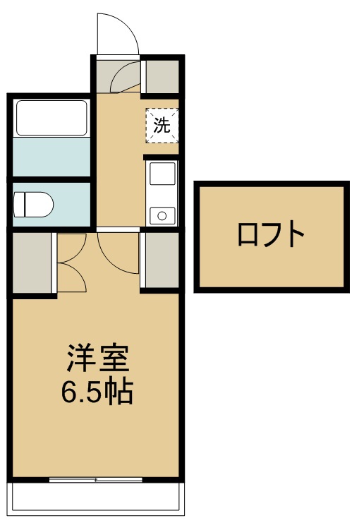 フェリス遠見塚 203号室 間取り