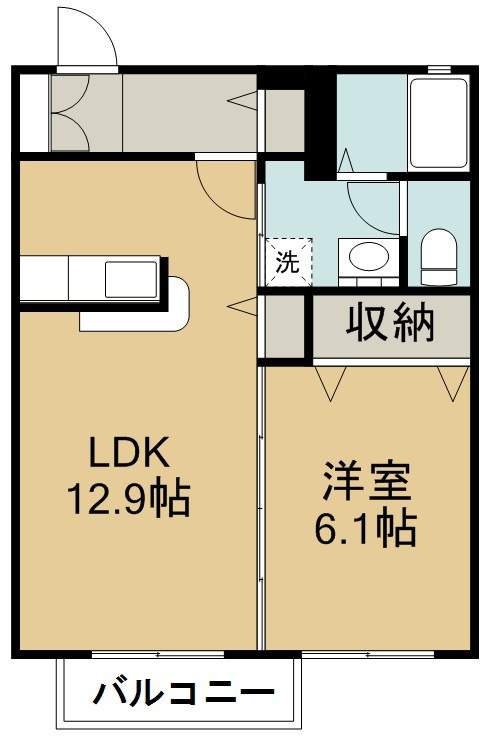 シャーメゾン大和Ｂ 201号室 間取り