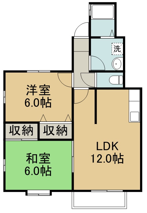 ハイツＫⅢ 102号室 間取り