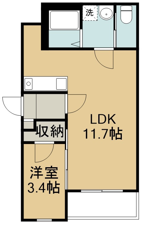 ステラ薬師堂 203号室 間取り