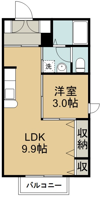 シャーメゾン上野 201号室 間取り