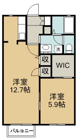 グランコートＮ 201号室 間取り