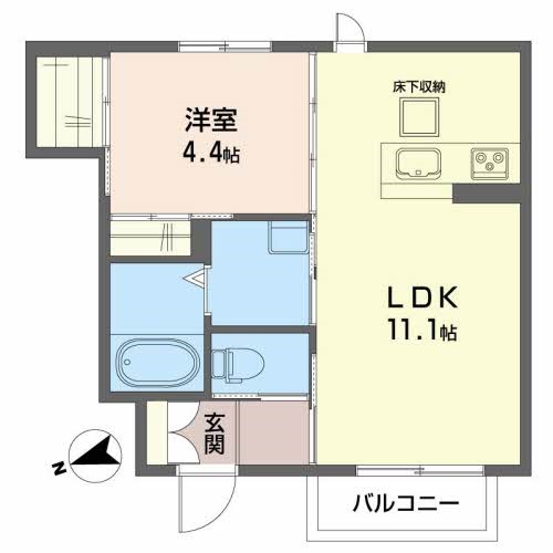 メゾカノン 103号室 間取り