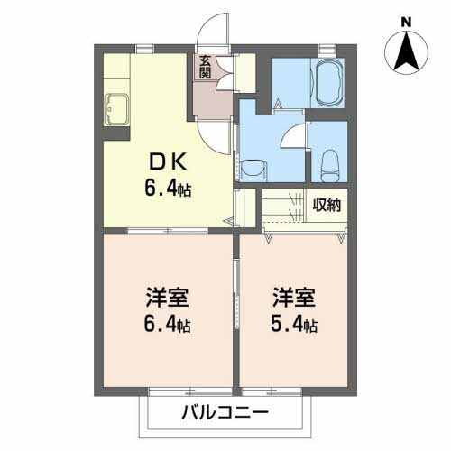 ディアスヴィーブル 202号室 間取り