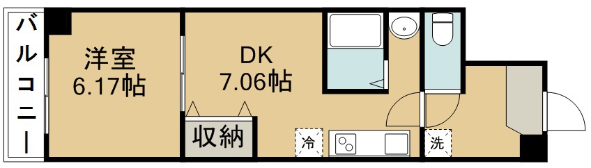 アスコット薬師堂駅前 506号室 間取り