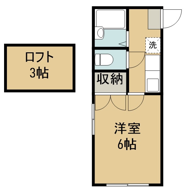 クレール新田 104号室 間取り