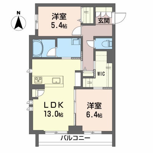 アリスティオ六丁の目 401号室 間取り