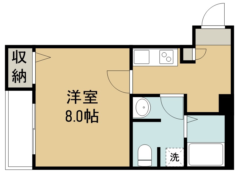 カハラ五輪 103号室 間取り