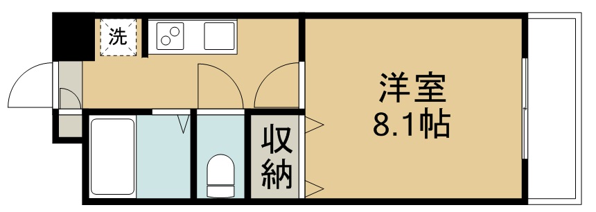 ロイヤルハイツ高砂 102号室 間取り