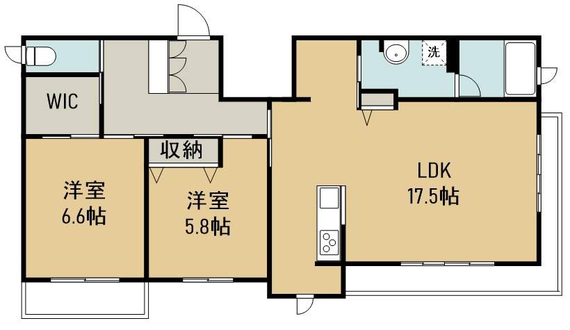 グランフォートＭⅡ 201号室 間取り