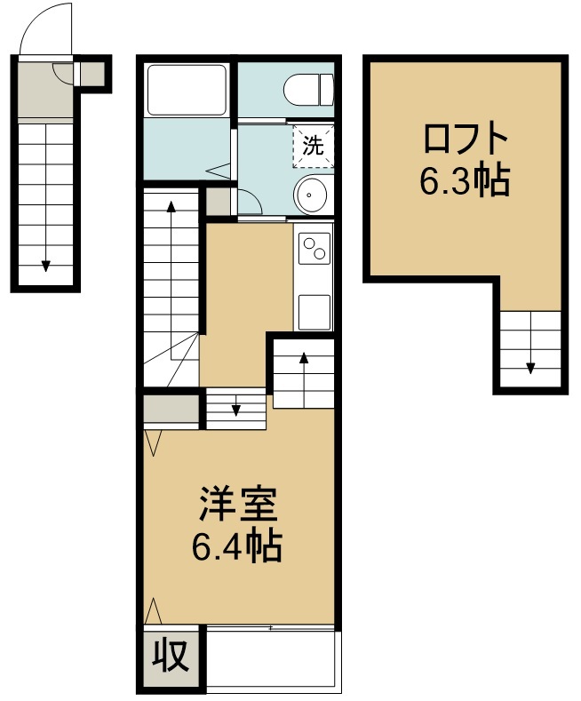 Ｌｉｂｒａ　ｃｏｕｒｔ榴岡Ｂ 間取り図