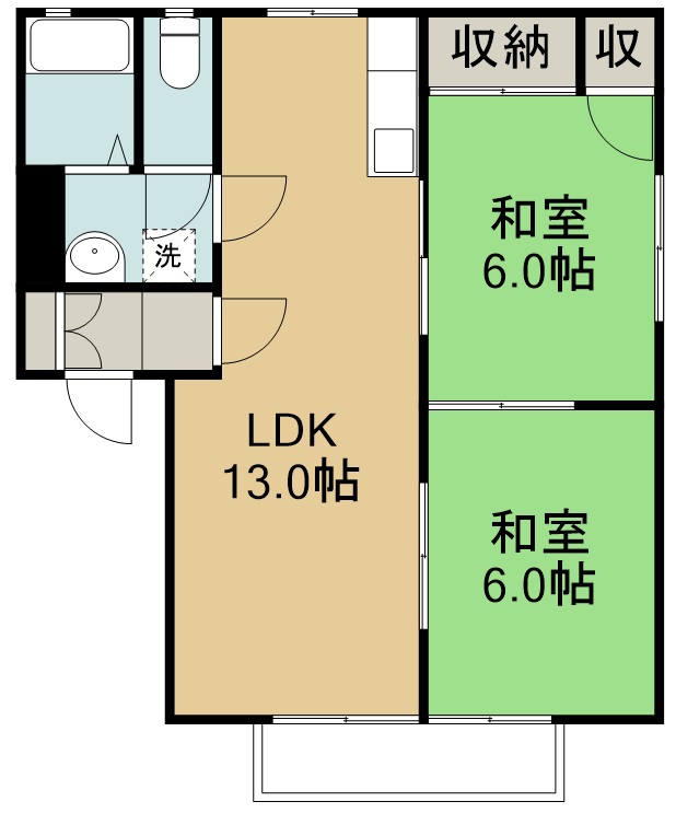 プリメーラカーサ若林Ｂ棟 間取り図