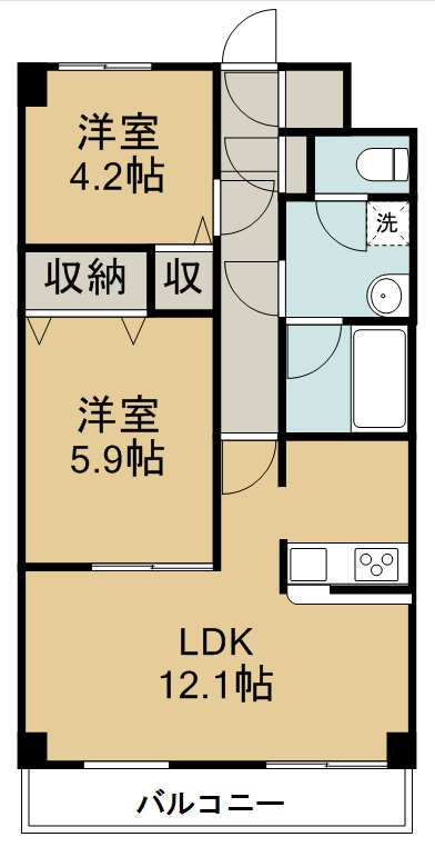 パルテノン新田 間取り図