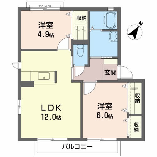 アイリスコート 202号室 間取り