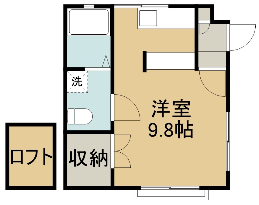 カーサカルテットＡ 201号室 間取り