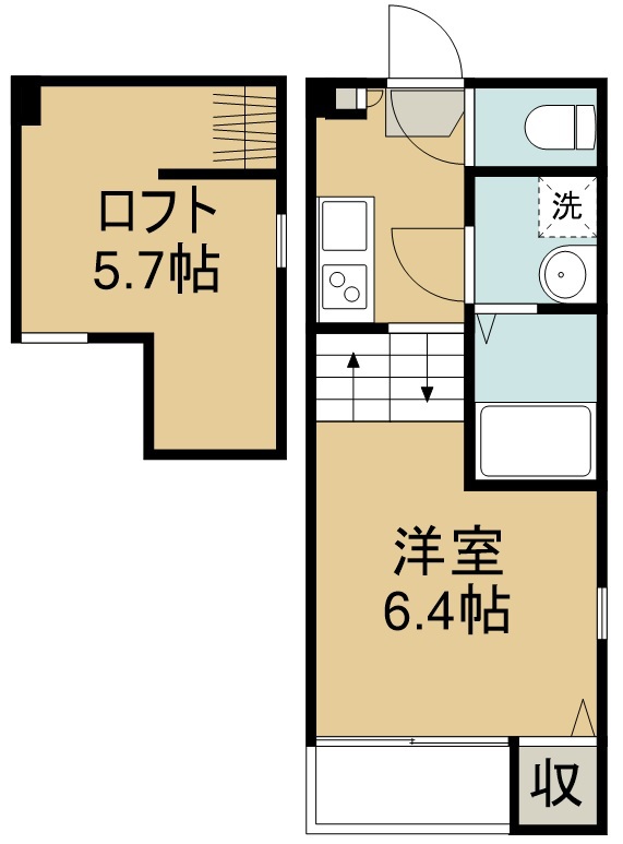 フローラ福住町 102号室 間取り