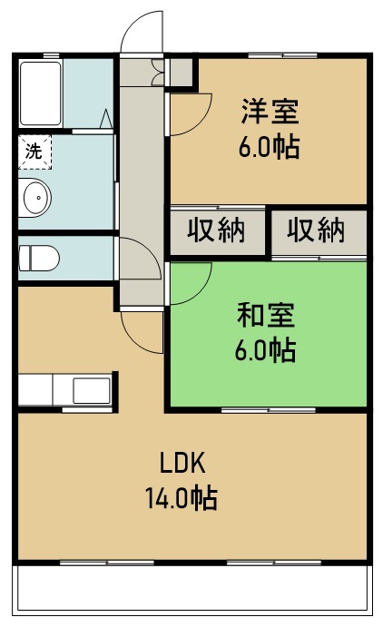 第２フレールしょうじ 101号室 間取り