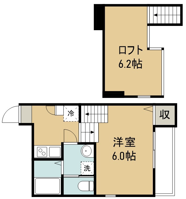 ハーモニーテラス新田 203号室 間取り