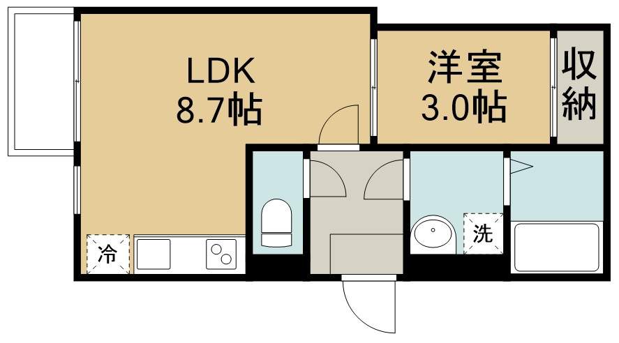 ＲＥＧＡＬＥＳＴ光 203号室 間取り