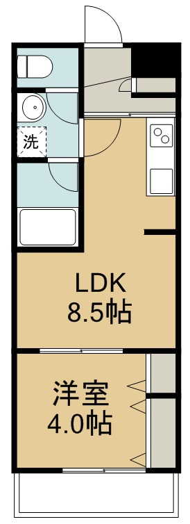 シャトーウイング連坊 間取り図