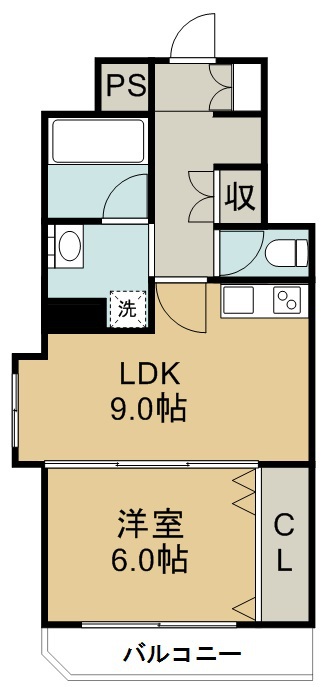 平和マンション榴ヶ岡 間取り図