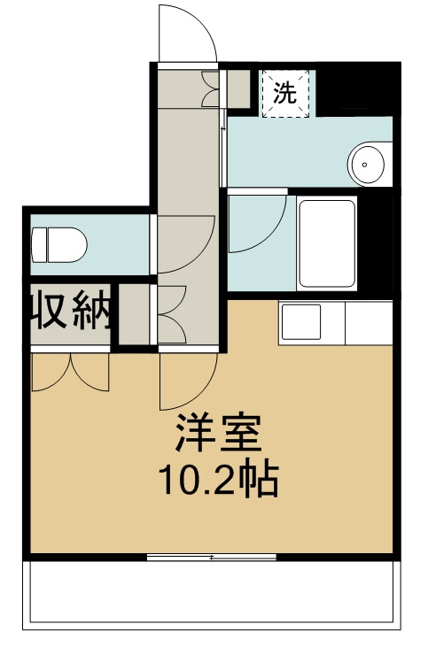 コージーコート新田 202号室 間取り