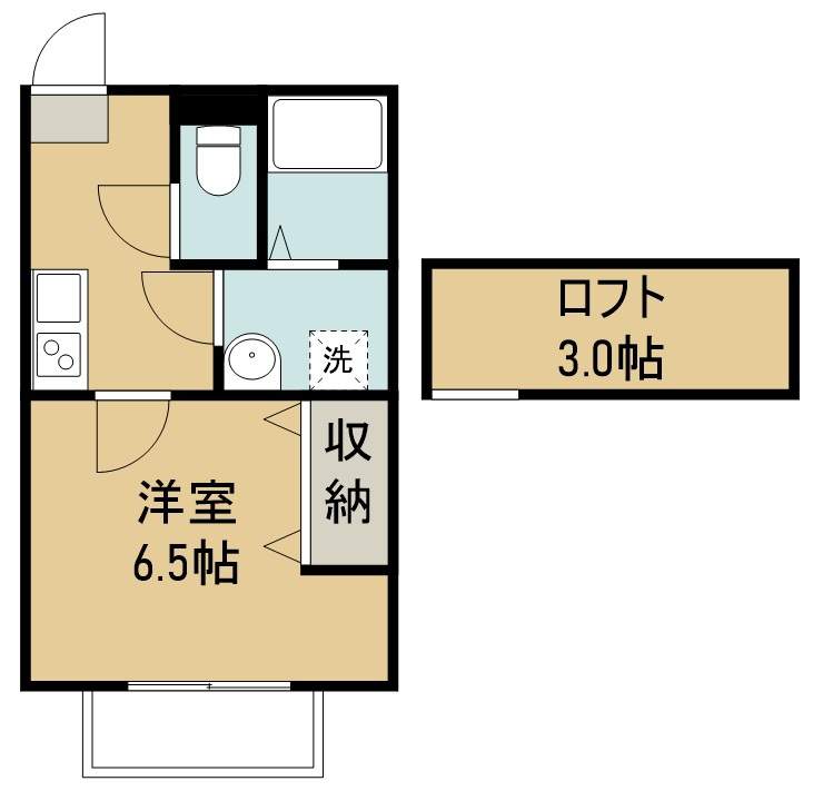 クレアフォーチュン新田 102号室 間取り