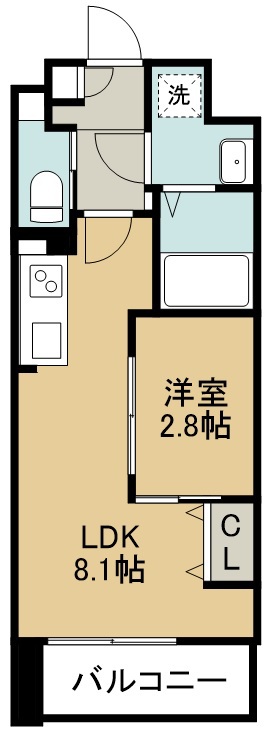 シェルグランデ原町本通 902号室 間取り