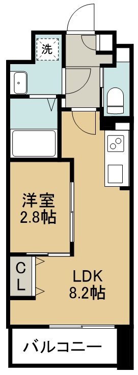 シェルグランデ原町本通 1101号室 間取り