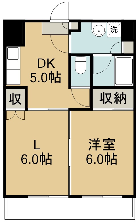 コーポフジサワ仙台 202号室 間取り