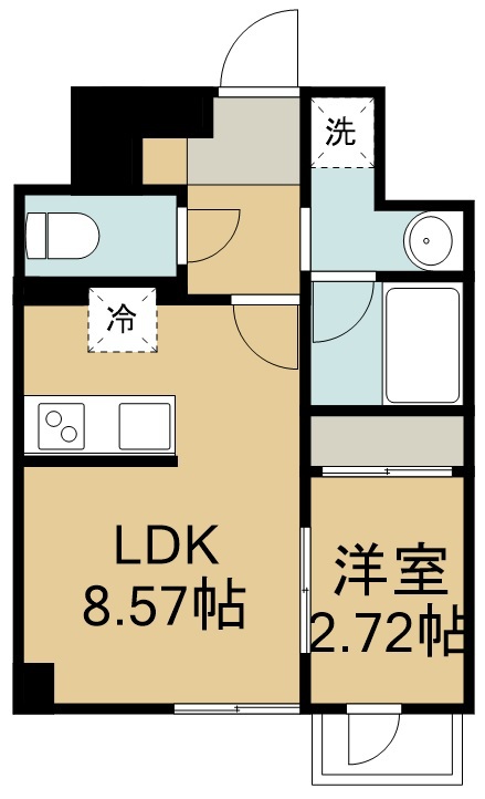 ＡＰＰＬＥ原町 205号室 間取り