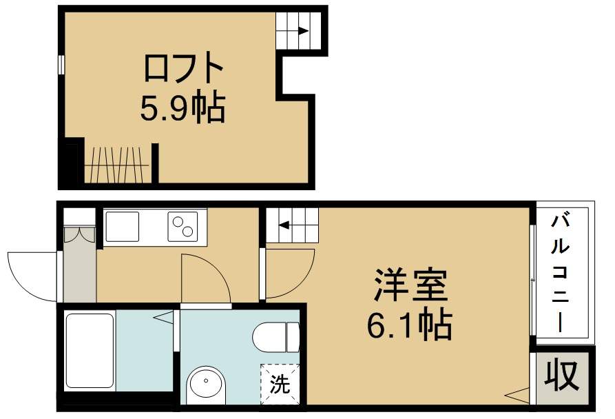 ＢｅｎｅＰｏｌａｒｉｓ 102号室 間取り