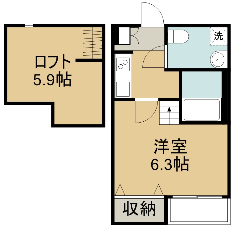 シャンテスクエア新田 203号室 間取り