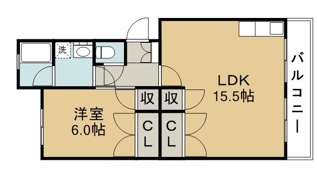 サニープラザ銀杏町 106号室 間取り