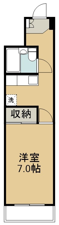 福室マンション 間取り図