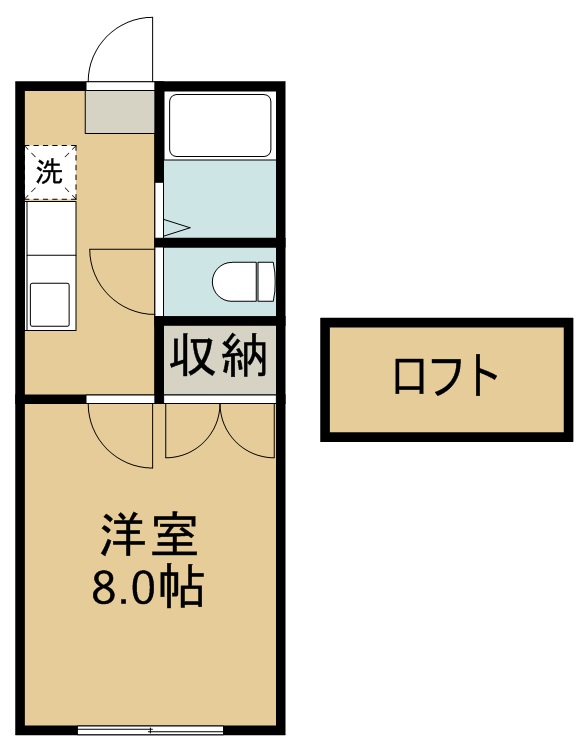 ホワイトキャッスル中倉１２番館 202号室 間取り