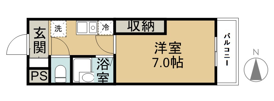 ベルシティ新寺 910号室 間取り