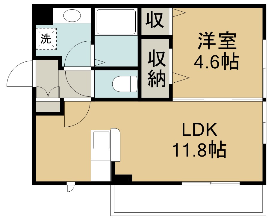 Ａｄｏｎｉｓ三百人町 305号室 間取り