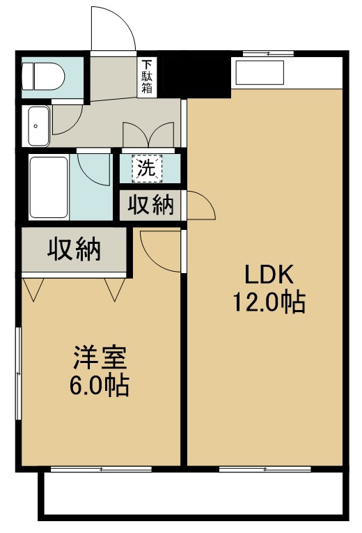 グレース・オノ 402号室 間取り