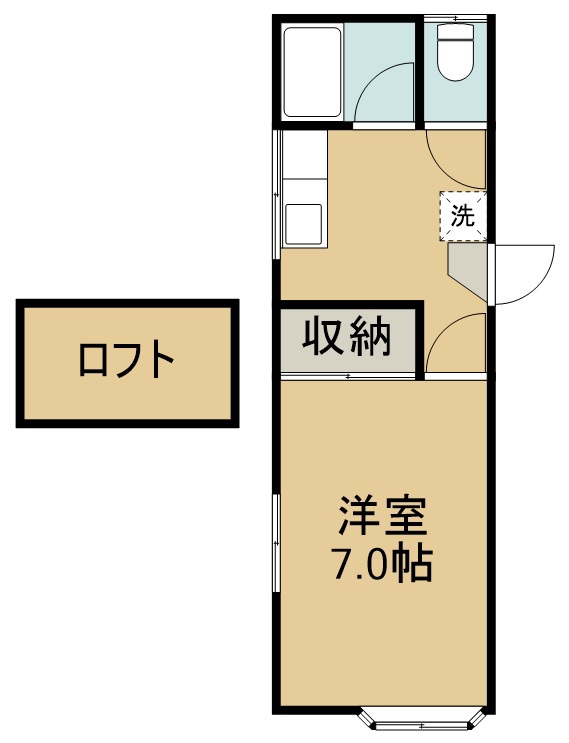 ホワイトキャッスル１２番館 102号室 間取り