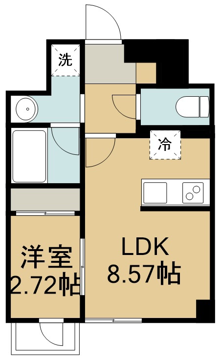 ＡＰＰＬＥ原町 603号室 間取り