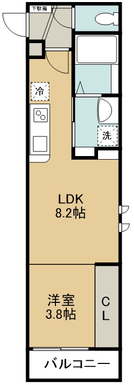 出花一丁目アパートＡ棟 303号室 間取り