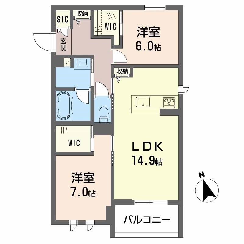 シャーメゾンＬａＬａ 間取り図