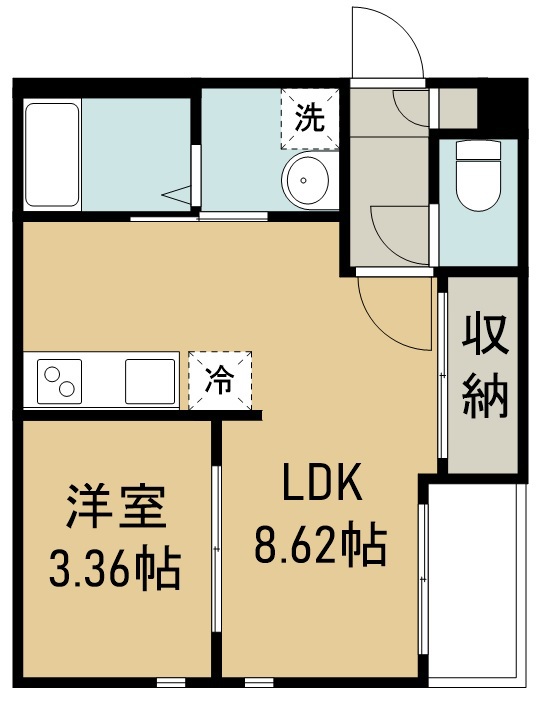 グランティック卸町 201号室 間取り