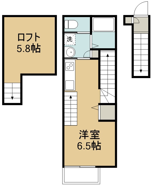 Ｌｉｂｒａ　ｃｏｕｒｔ榴岡Ａ 203号室 間取り