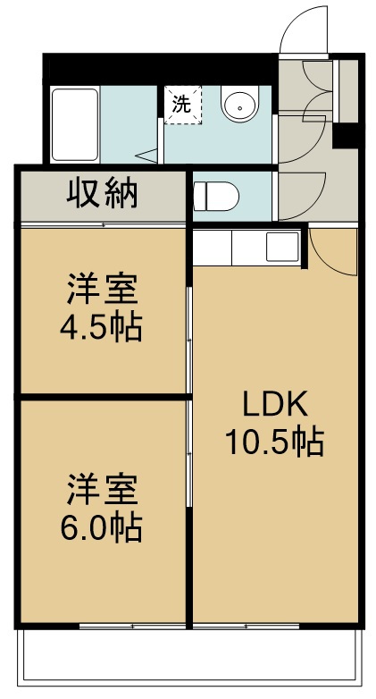 リエス榴ヶ岡 804号室 間取り